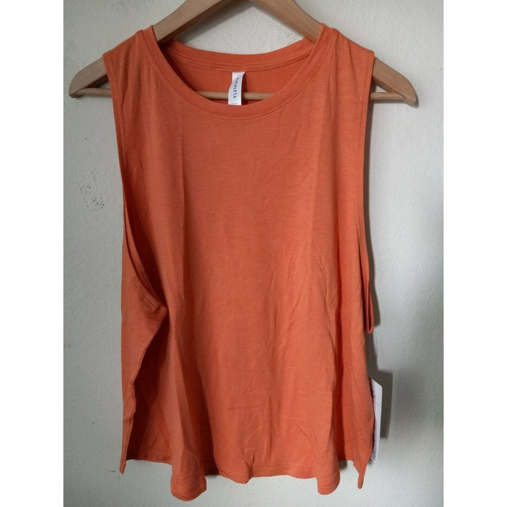 Athleta Cloudlight Muscle Tank Top Relaxed Sleeveless Orange Womens 1X NWT